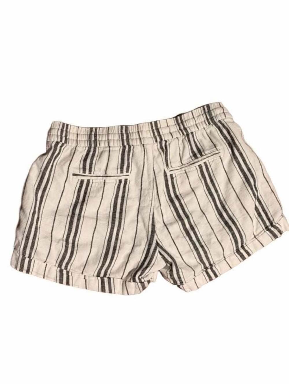 Old Navy Women's Striped Linen Blend Drawstring Cuffed Shorts Small - Picture 4 of 4